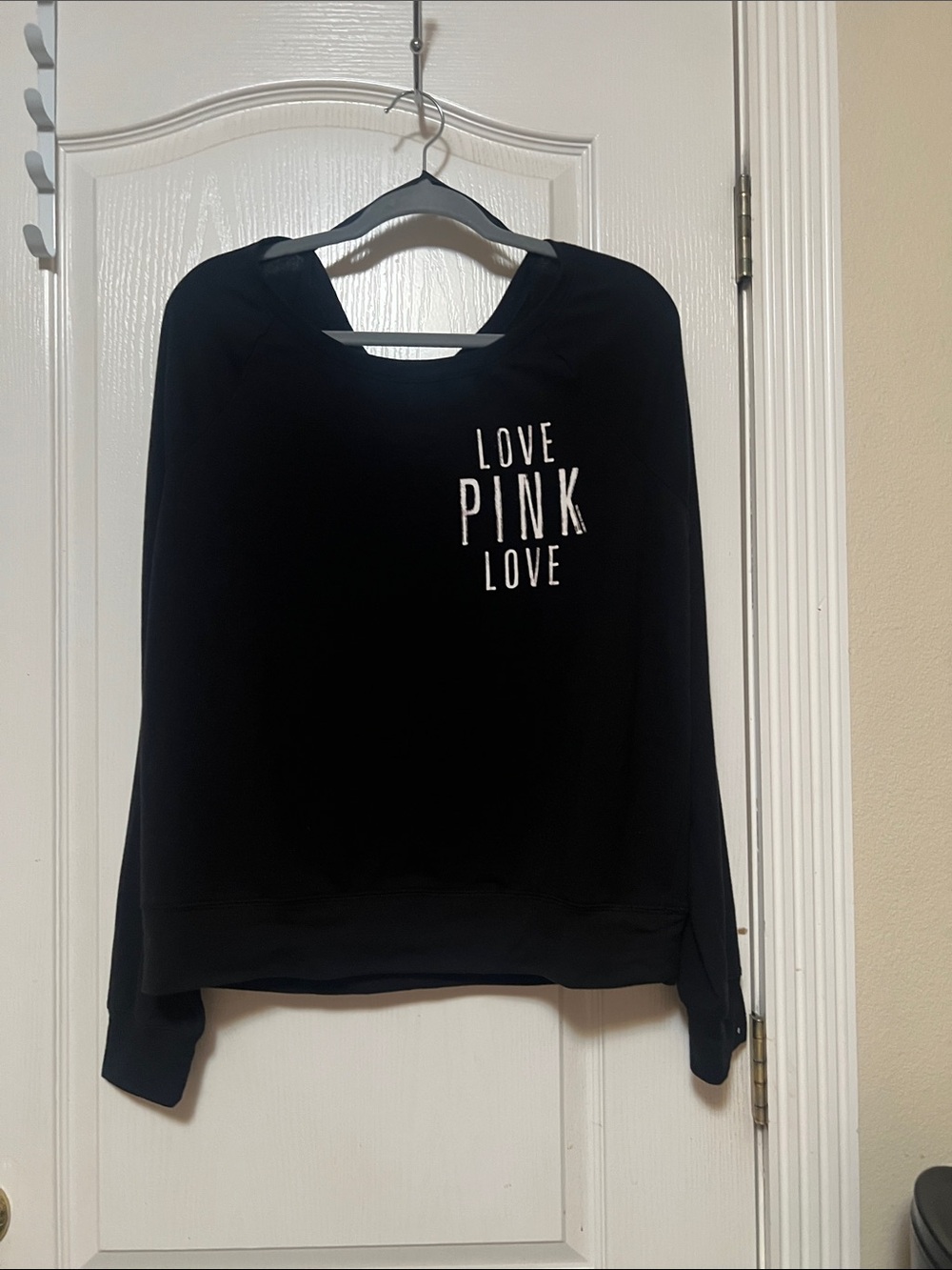 Victoria's Secret PINK Black Crewneck Sweatshirt